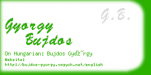 gyorgy bujdos business card